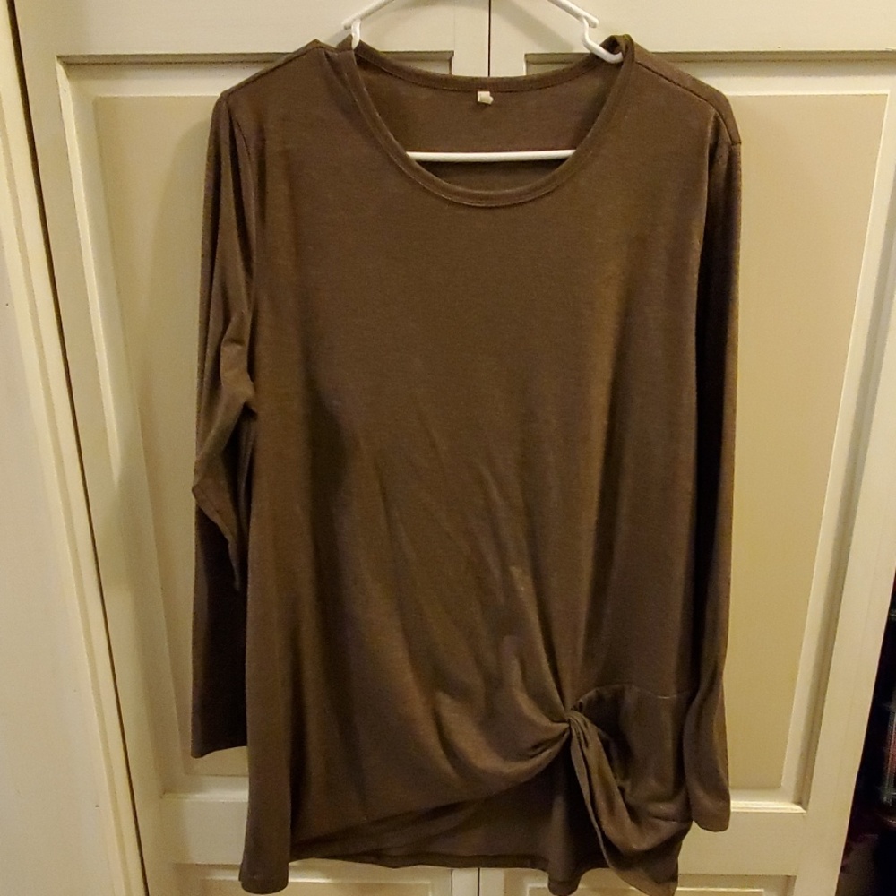Brown simple flattering shirt